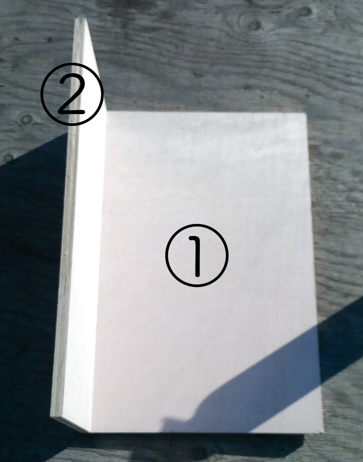 ベニヤ板をボンドで固定