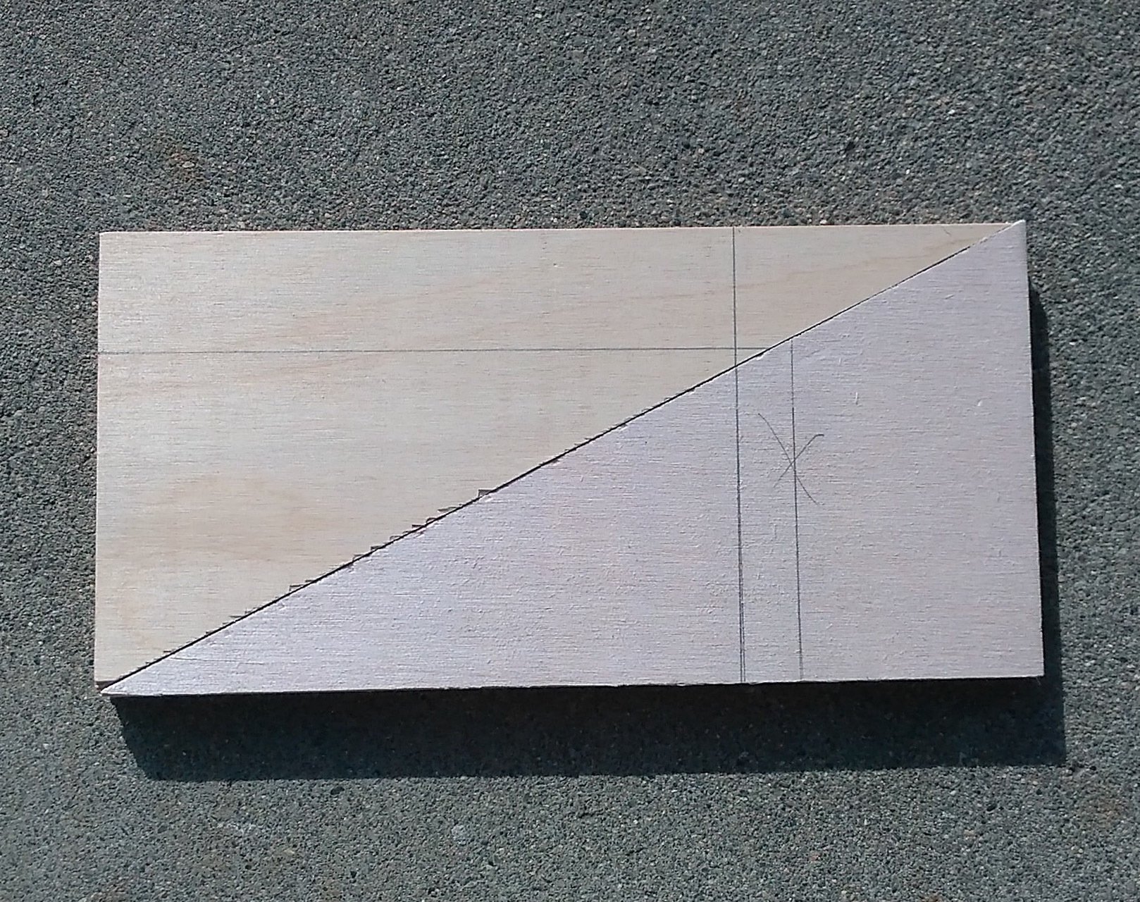 引き出し正面部分の墨付け